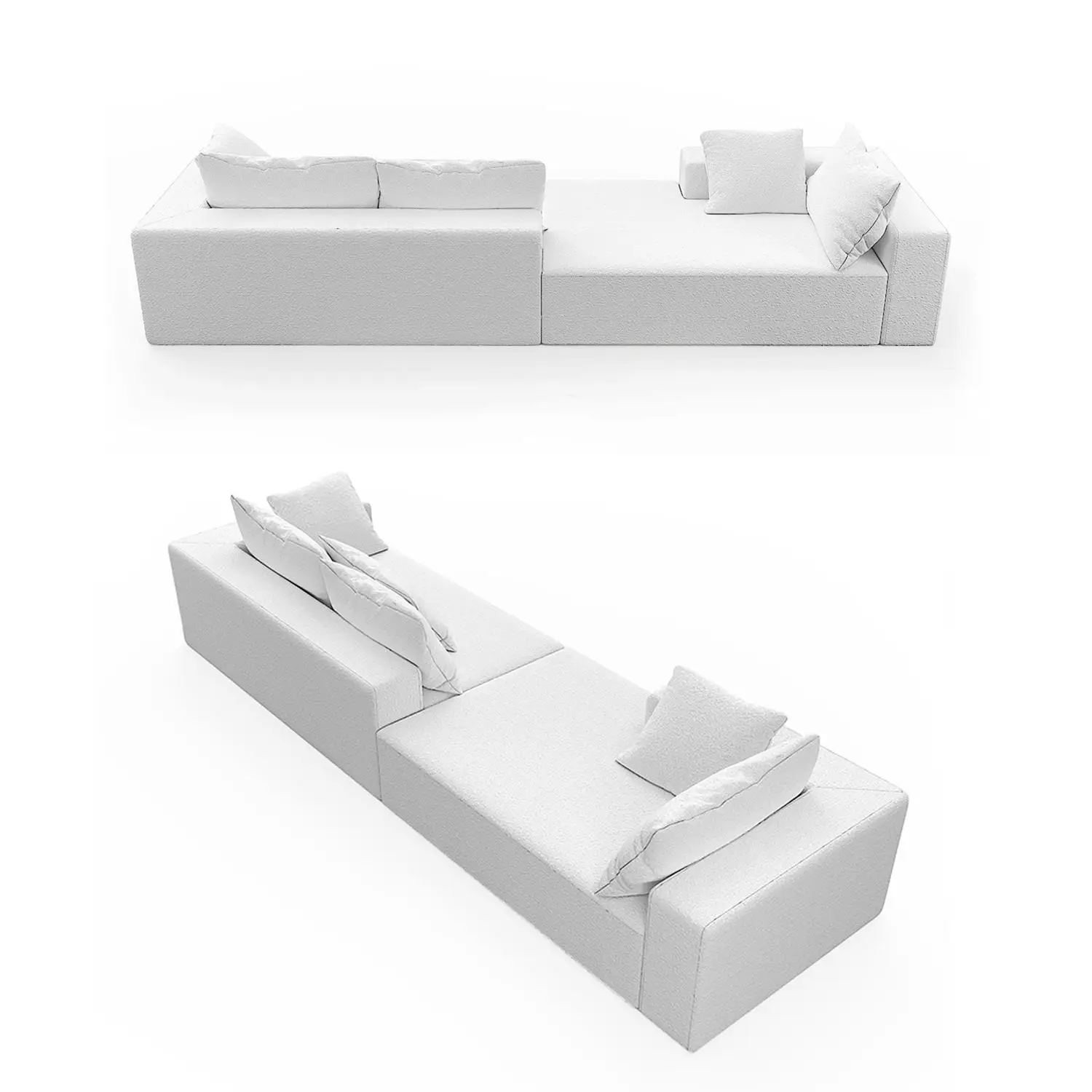 #Living Room Sleeper Floor Couch Left/ Right Rectangular Chaise Lounge Modern Modular Sofa Folding Sofa Bed
