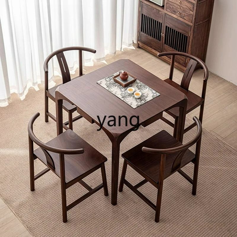 

LTT Solid Wood Tea Table Simple Modern Square Tea Table Home Balcony Thickened Flat Table