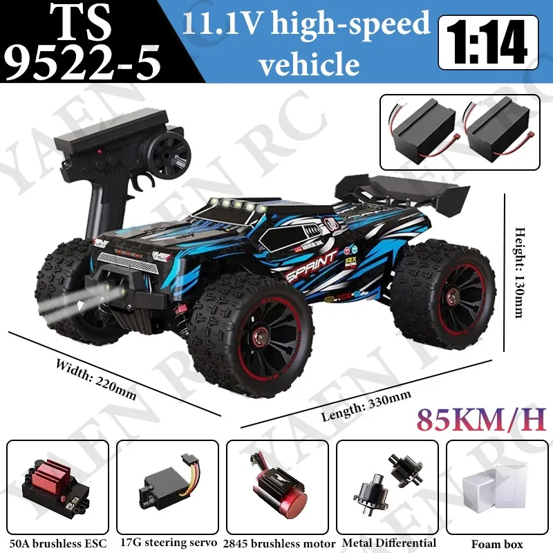 

1:14 85KM/H or 50KM/H 4WD RC Car with LED Remote Control Cars High Speed Drift Monster 4x4 Truck for Kids Vs Wltoys 144001 Toys