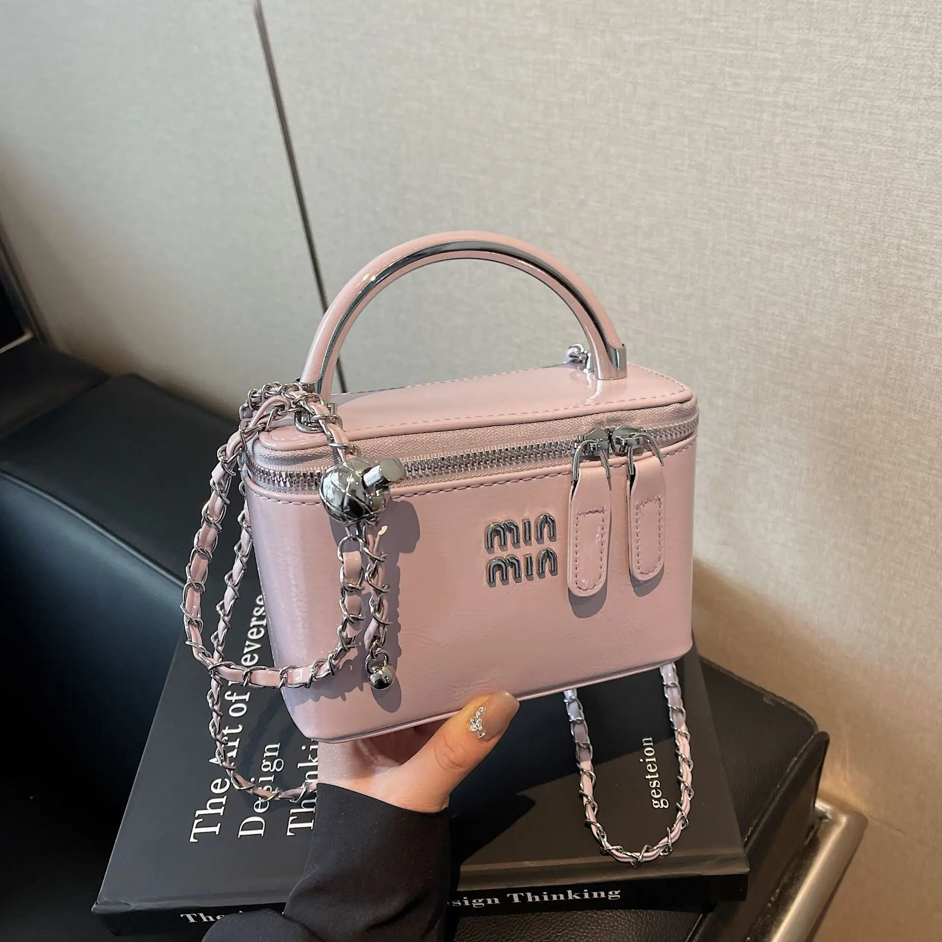 

2025 Light Luxury Square Box Bag, Ins-Style Mini Shoulder Crossbody Bag for Women, Cute Niche Forest Aesthetic Handbag