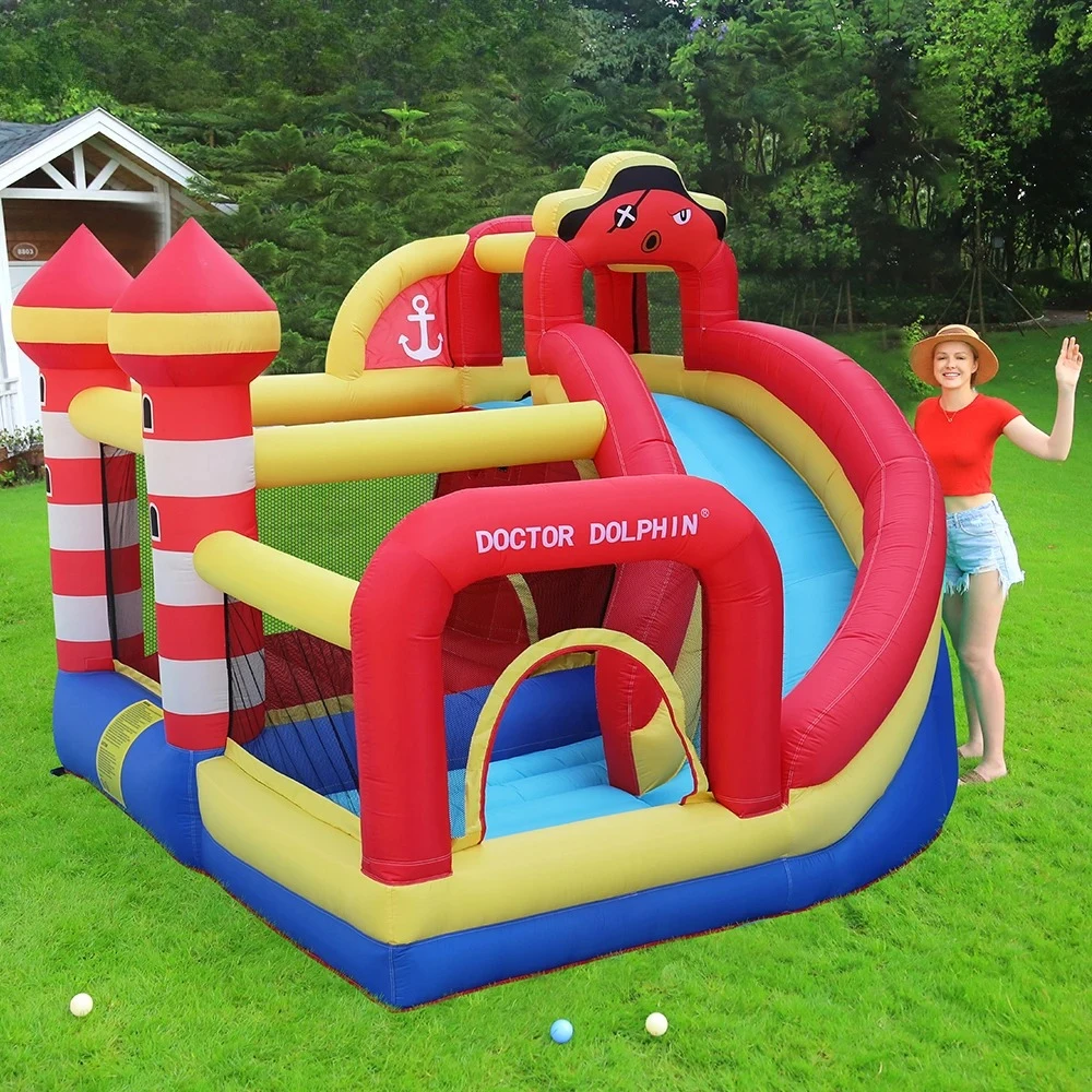 บ้านลมเด็กเล่นในร่ม - บ้านเด้งดึ๋งพร้อมตาข่ายนิรภัยสำหรับงานปาร์ตี้ที่บ้าน