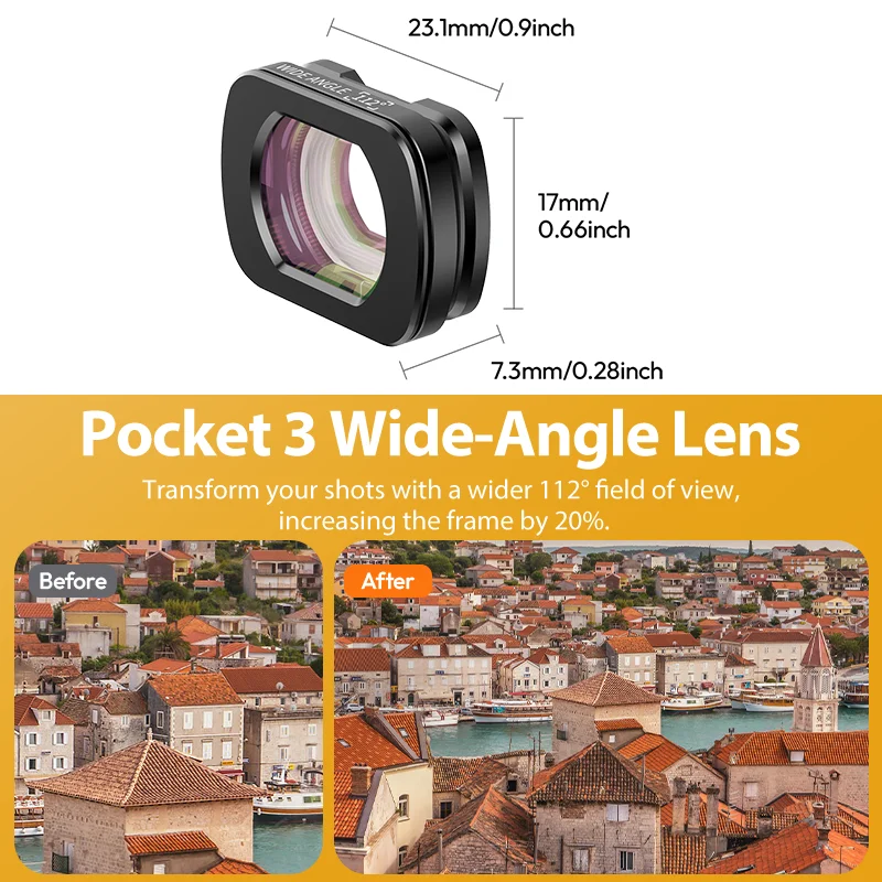 Ulanzi F35 Pocket 3, магнитный телеобъектив 1,5X, широкоугольный объектив для DJI Osmo Pocket 3, аксессуар для экшн-камеры для видеоблогов в прямом эфире