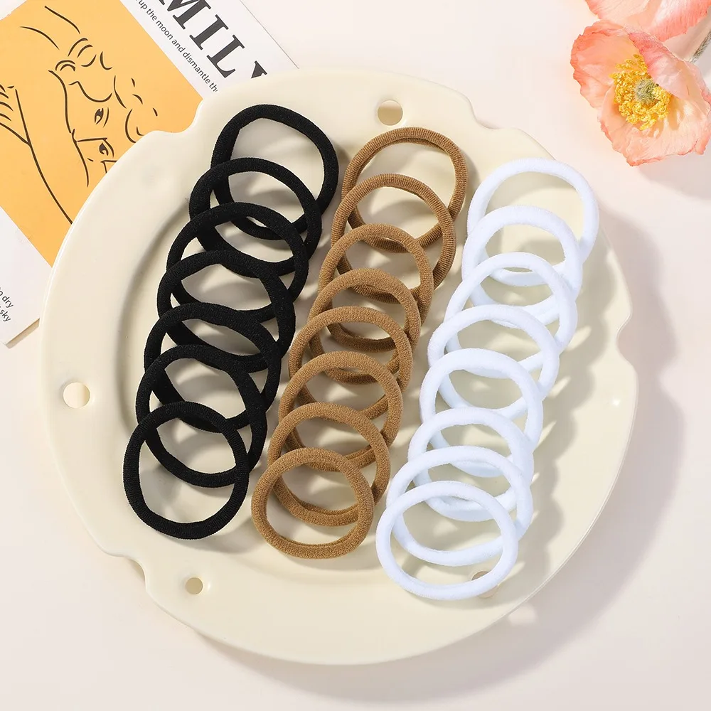 

30Pcs Girls Black Hair Bands Basic Hair Ties Rubber Band Elastic Headband Womens Hair Scrunchies Accessories Ponytail Holder