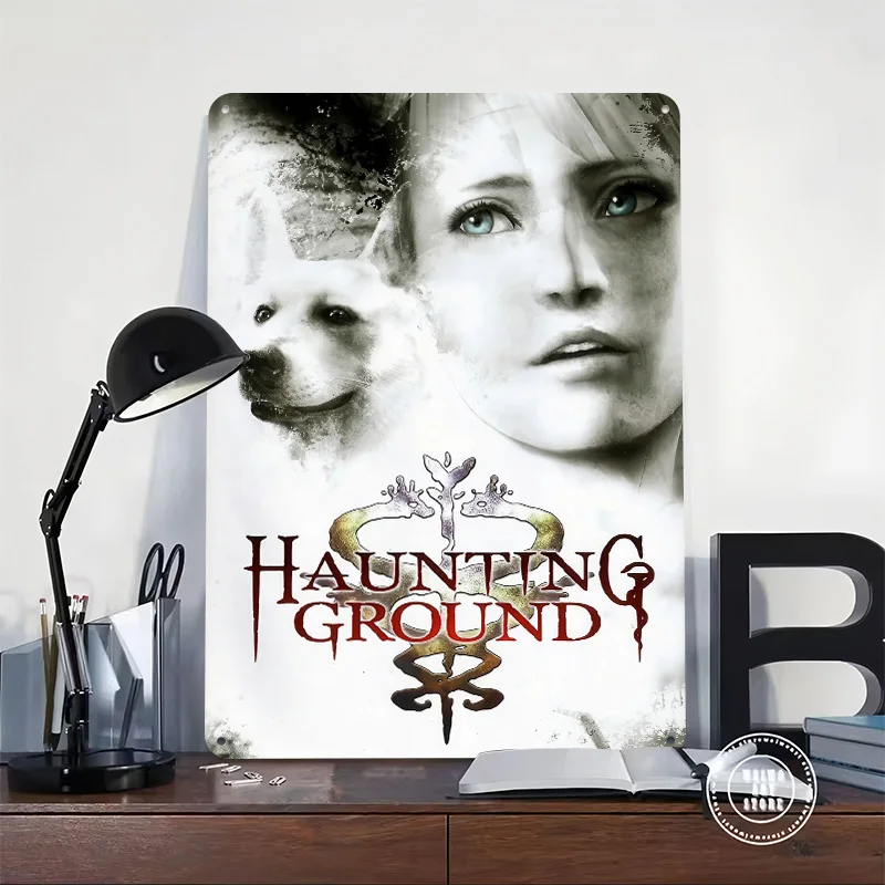 Haunting Ground Game Art Personalized 3D Textured Metal Poster Wall Art Vintage Tin Signs for Luxury Decoration Home Decor Items