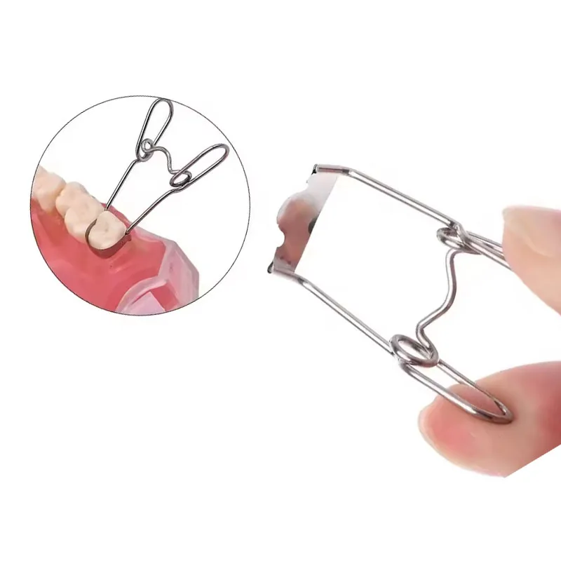 36pcs/Set Dental Sectional Contoured System Metal Matrices Matrix with Spring Clip Band Resin Clamping/Seperating Ring No.1.330