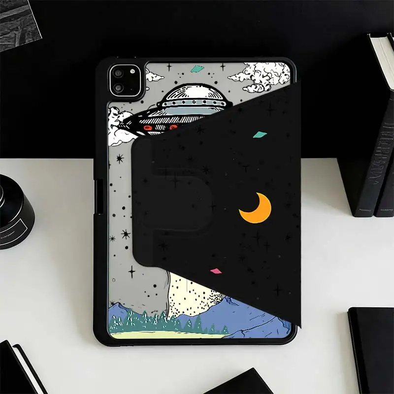 Multi-Angle 360° Rotate Acrylic Cover For iPad A16 2025 11 Air11/13 iPad 10.2 7/8/9 4/5 10.9 10th IPad Mini6 8.3 Pro 10.5 Pro11 6