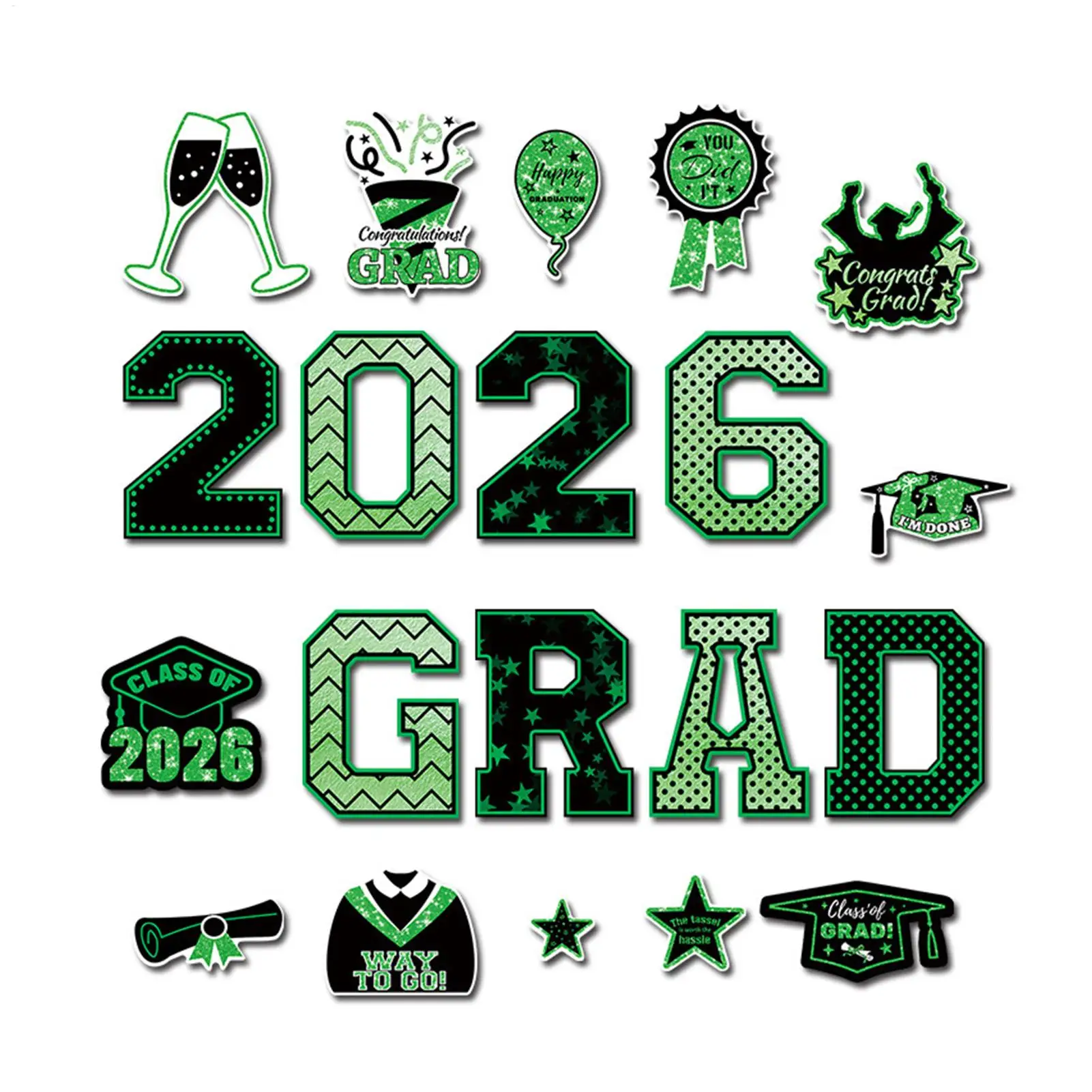 Vehicle Magnets 20 Piece Reusable Vehicle Decorations 2026 Graduation Refrigerator Magnets For Garage Doors Fridges Mailboxes