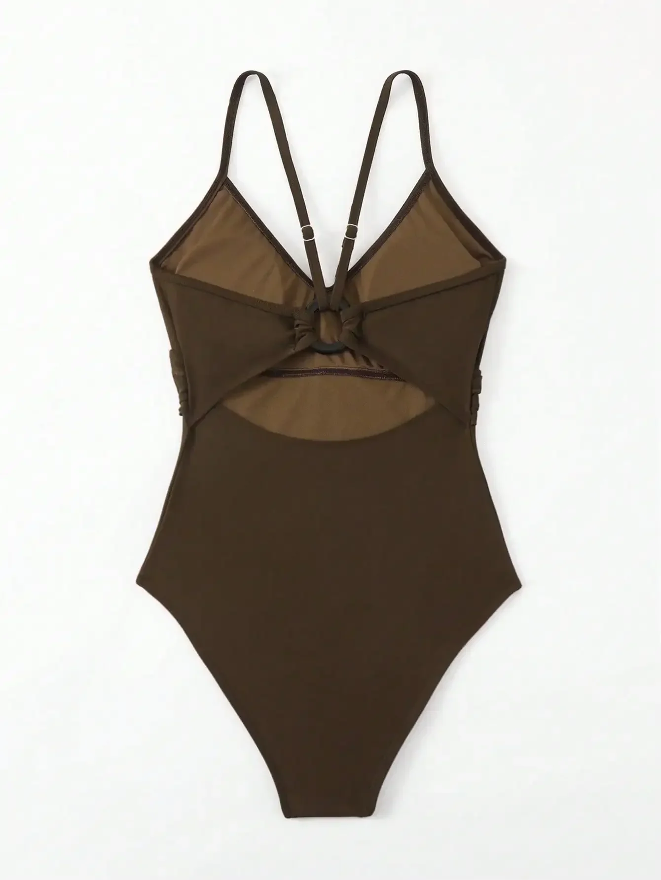 New solid color slim fit one-piece swimsuit