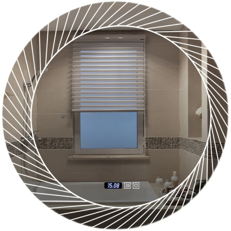 

Led Smart Bathroom Mirror Lights Luxury Touch Round Bathroom Mirror Anti Fog Wall Mounted Espejo Con Luz Decoration Home