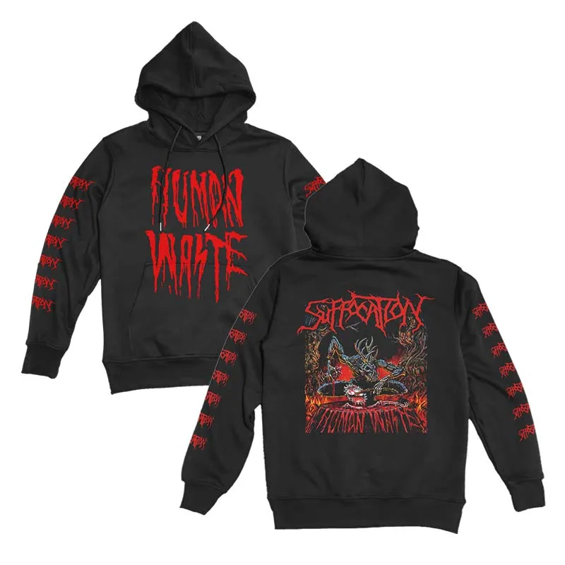 Suffocation Death Heavy Metal Human Waste Hoodie Sweatshirts Mens Fashion Hip Hop Streetwear Hoodie Oversized Hoody Tops