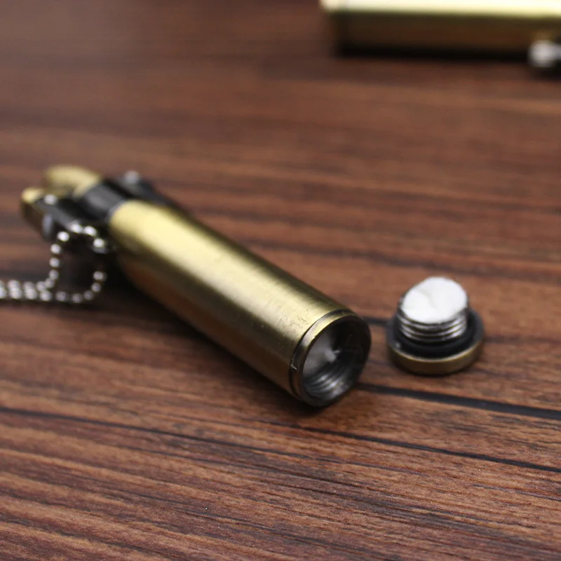 2023 Novelty Refillable Bullet Lighter Grinding Wheel Keychain Lighter Metal Cigar Lighter Jet Flame Gas Butane Bottle Opener