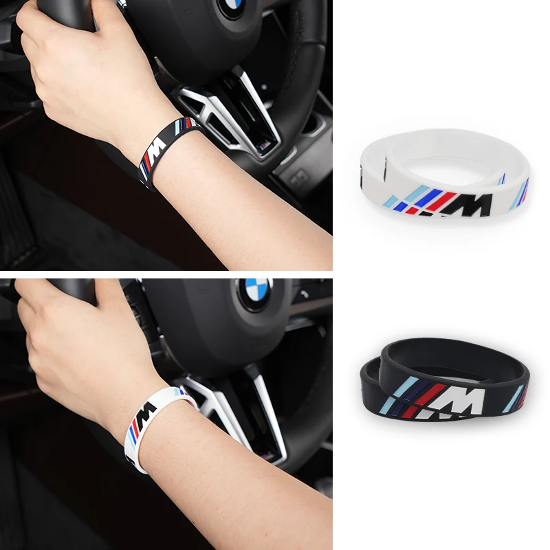 Silicone Wristband Flexible Sports Bracelet Decoration For BMW M Power M3 M4 M5 X1 X3 X5 G30 G20 F30 F20 F10 F48 G01 G02 G05 G32