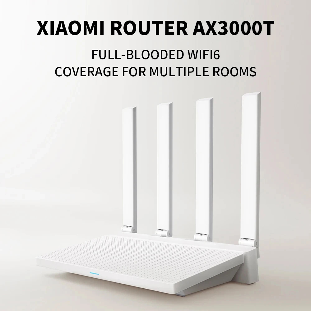 2024 Baru Asli Xiaomi AX3000T Router 2.4GHz 5GHz 1.3GHz CPU 2X2 160MHz WAN LAN LED Koneksi NFC untuk Rumah Kantor Game Mi