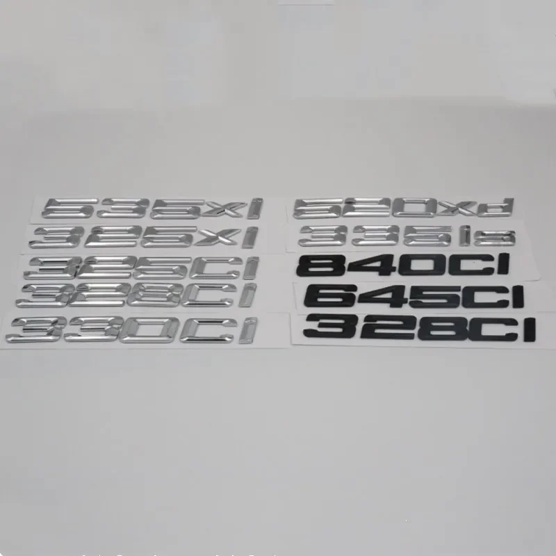 For 328ci 330ci 325ci 325xi 535xi 520xi 528xi 530xi 520xd 530xd 525xd 330xd 320xd 335is Emblem Letter Logo Stickers