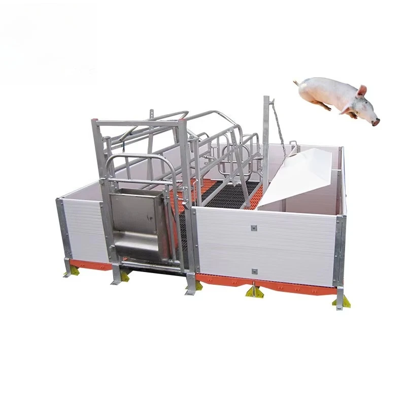 New Hot-Dip Galvanized Pig Housing System Tritan Trough Bite-Proof Anti-Crush Sow Pens Farrowing Prep Group Housing for