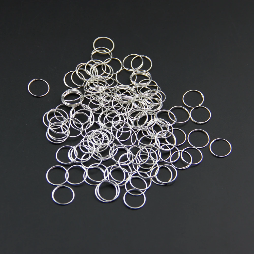 8/10/11/12/13/15mm Sliver Color Connectors Metal Rings For Crystal Glass Chandlier Balls Pendant Prism Beads Connect Decoration