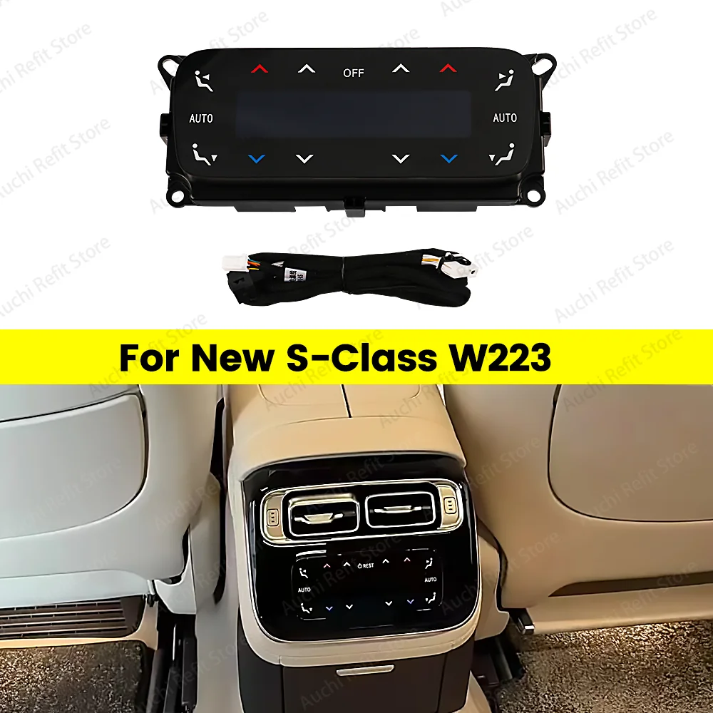 Auchi Rear Air Conditioning Panel AC Screen Upgrade For Mercedes Benz S Class W223 S450 S480 Rear AC button LCD Control Panel