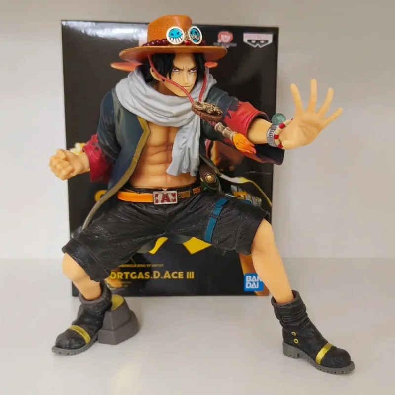 

Original Genuine Bandai Banpresto One Piece 20cm Portgas D Ace With Special Version Model Toys Desktop Ornament Gift Toy