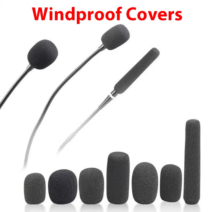 

2PCS Windproof Covers Microphone Windscreen Set Gooseneck/Headset Microphones Windscreen Cover