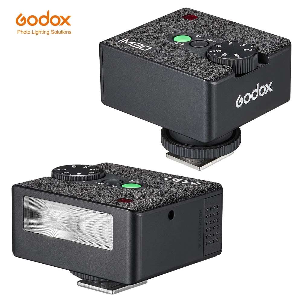 Godox iM30 Mini Portable Flash for Various Camera Models Output Levels 1/64 to Full for Godox iFlash Camera Outdoor