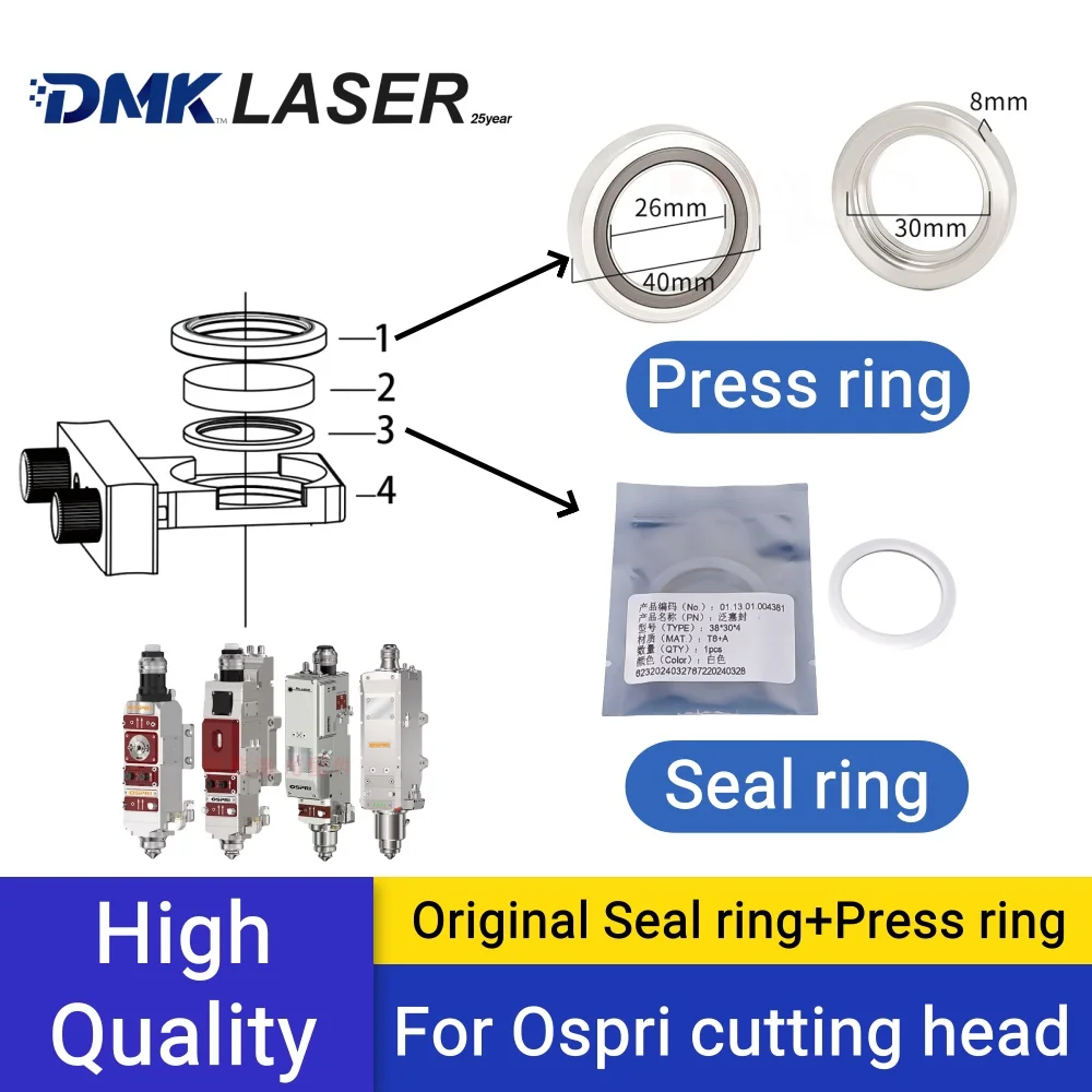 DMK ospri original sealing ring Compress Ring spring ring Washer for laser cutting head Protective Windows LC208/209 LC40 LC80