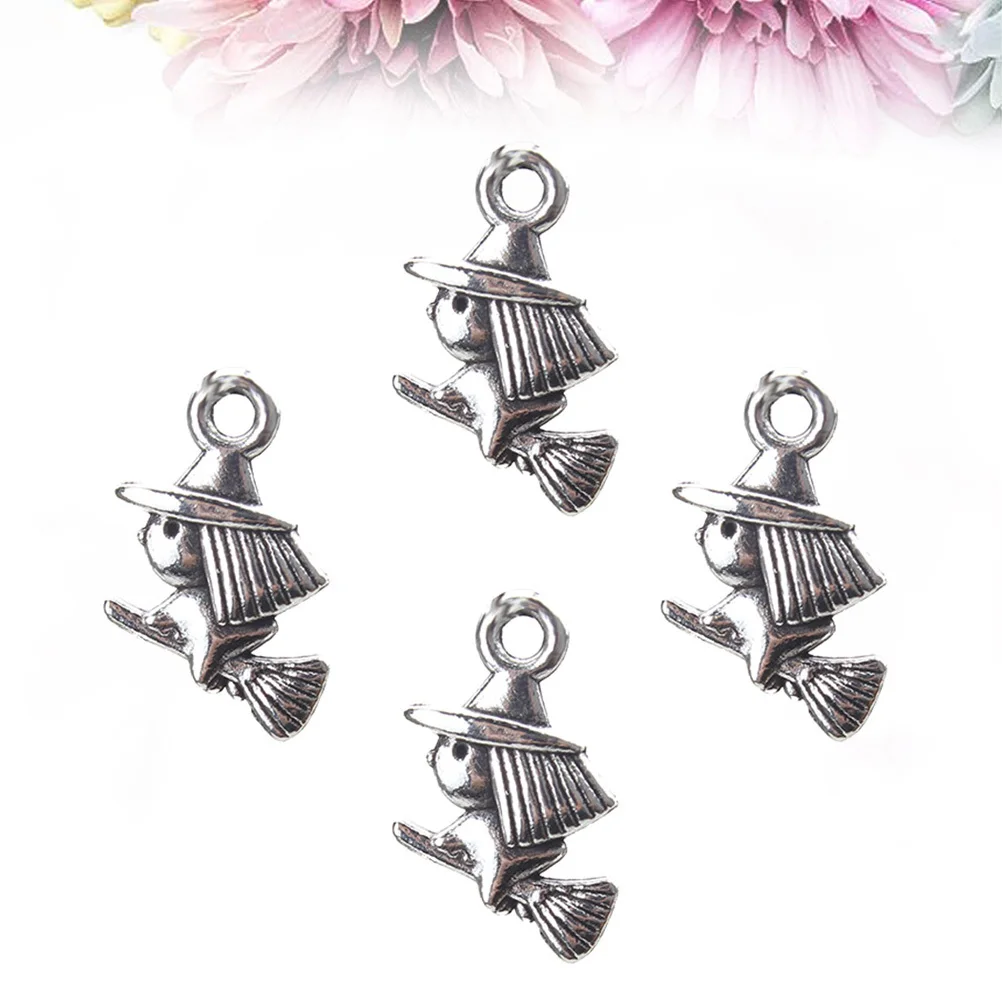 

40Pcs Witch Shape Pendants Stainless Steel Shape Jewelry Accessories DIY Necklace Pendants Gift for Mom Friends