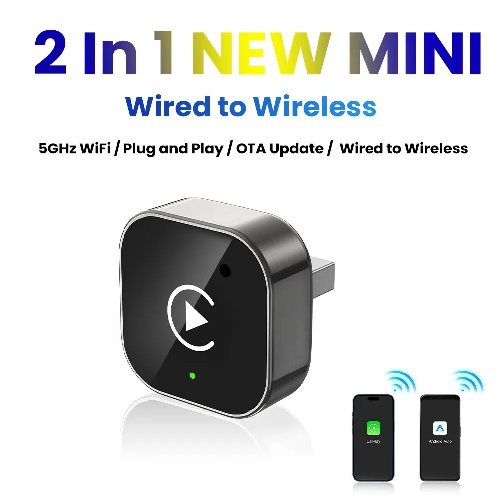 

2025 Wireless CarPlay & Android Auto New Adapter USB Dongle Smart Mini Box Plug And Play Universal For VW Toyota Nissan Honda