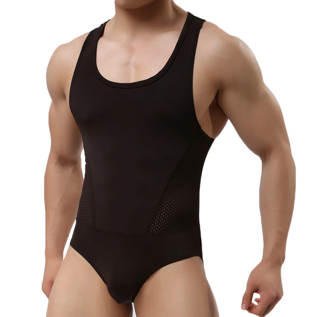 Men Fitness Bodybuilding Bodysuit Slimming Body Shaper Underwear Shapewear