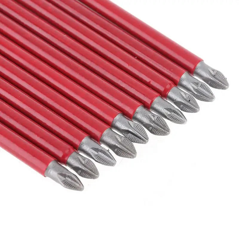 10Pcs PH2 150mm Power Drill Screwdriver Bit Set Long Reach Non Slip 1/4''  Screwdriver Insert Power Tool Driver Bits