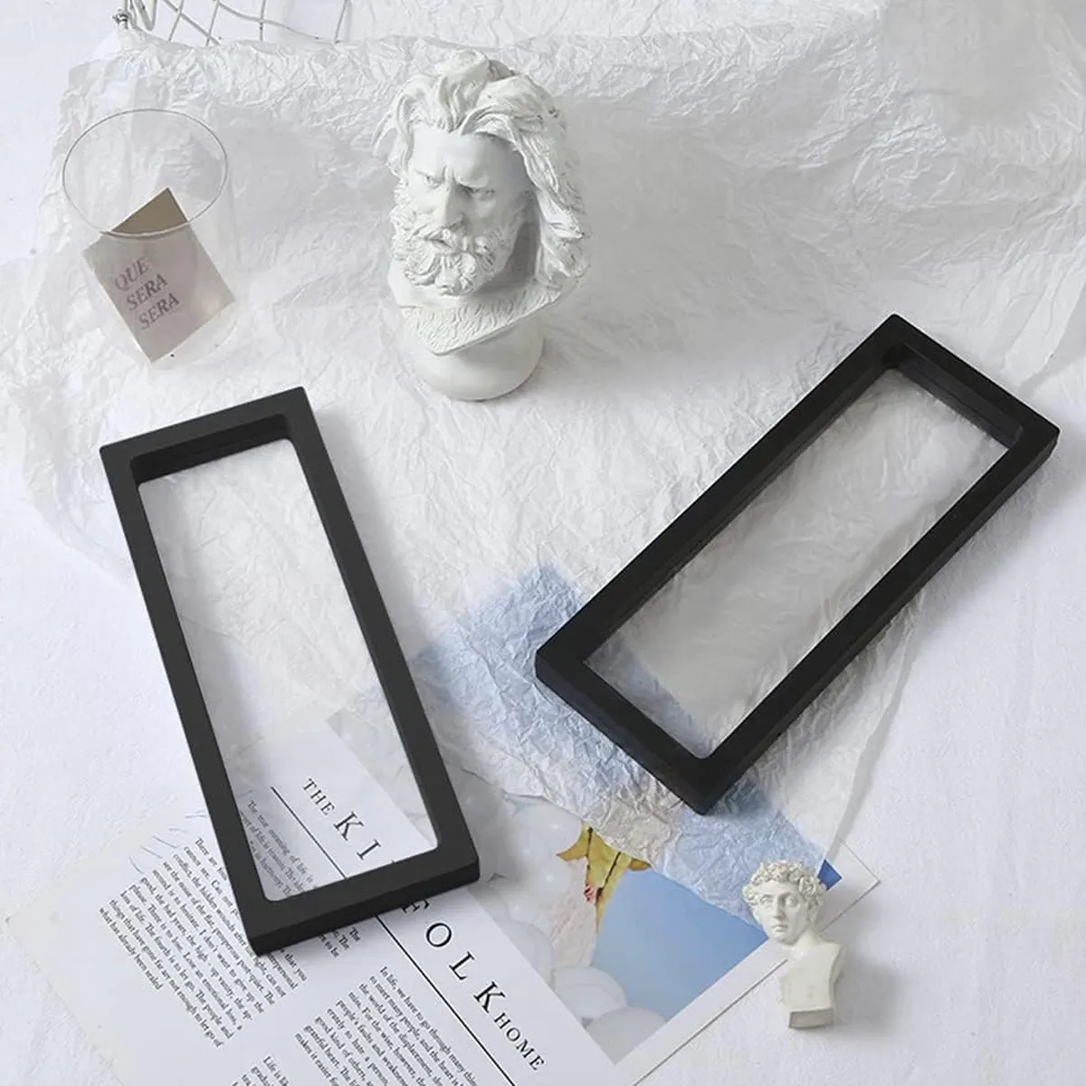 10 Stück, Transparenter Schwebender Rahmen-Displayständer, Schwebende Aufbewahrungsbox, Schmuck-Displaybox, Staubbox für Halsketten, Uhren, Armbänder – Detail 2