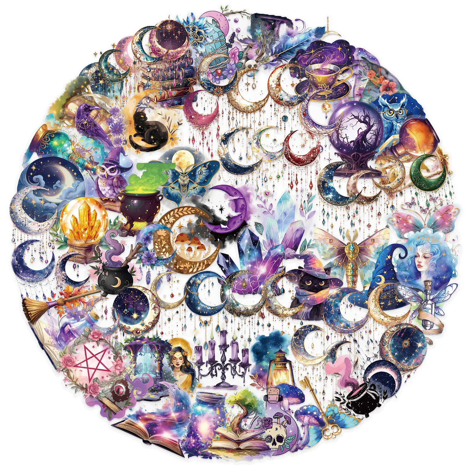 100 قطعة من ملصقات السماء المرصعة بالنجوم ماجيك كوكب حالمة جالاكسي DIY ديكور صندوق أدوات مكتب حامل قلم دفتر ملصقات شفافة للحيوانات الأليفة