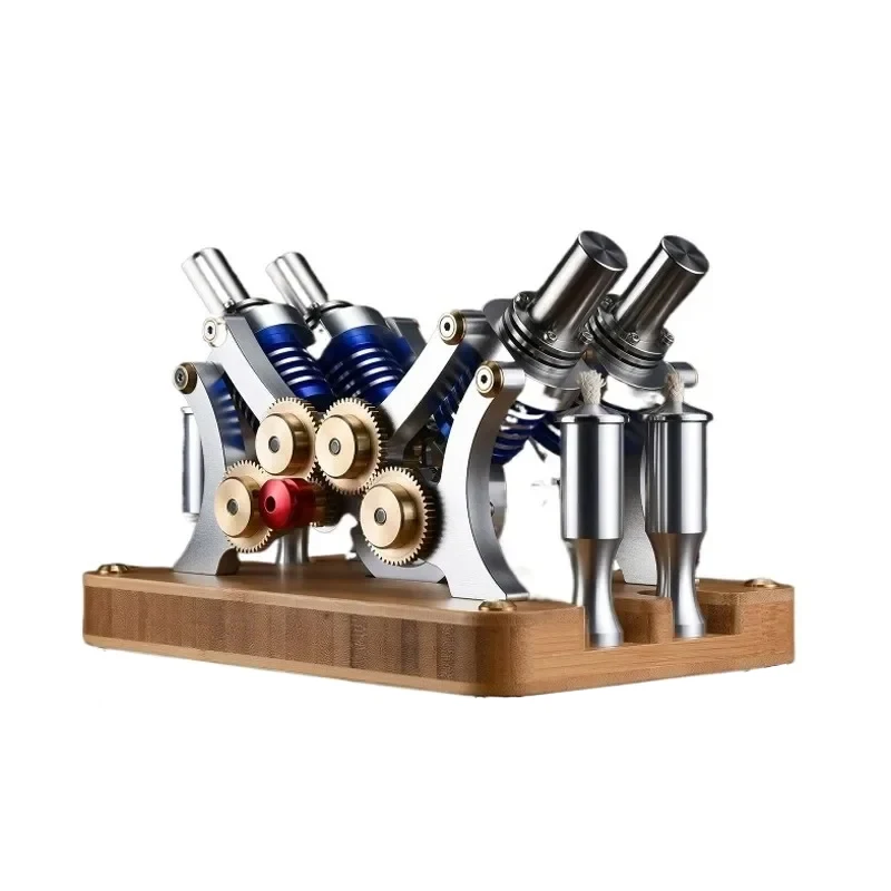 Metal Precision Coaxial Four cylinder Engine Model Can Be Started Experimental Teaching Model Toy M20-TZ-V4