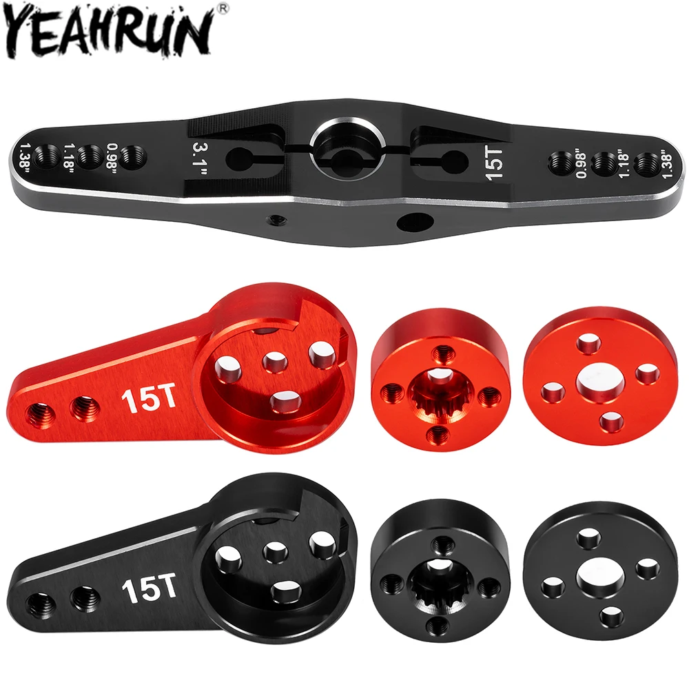 

YEAHRUN Aluminum Alloy 15T Servo Arm Horn for 1/5 RC Car Crawler Model Toys Spare Parts
