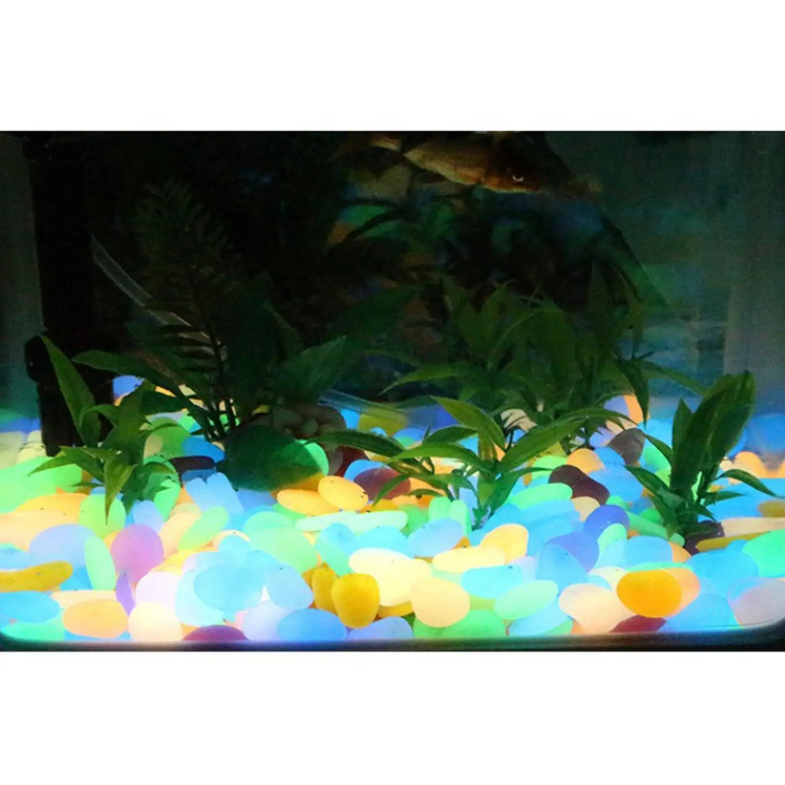 Glow in The Dark Garden Pebbles Stones Luminous Glowing for Indoor and Outdoor Patio Lawn Home Aquarium Driveway Decor