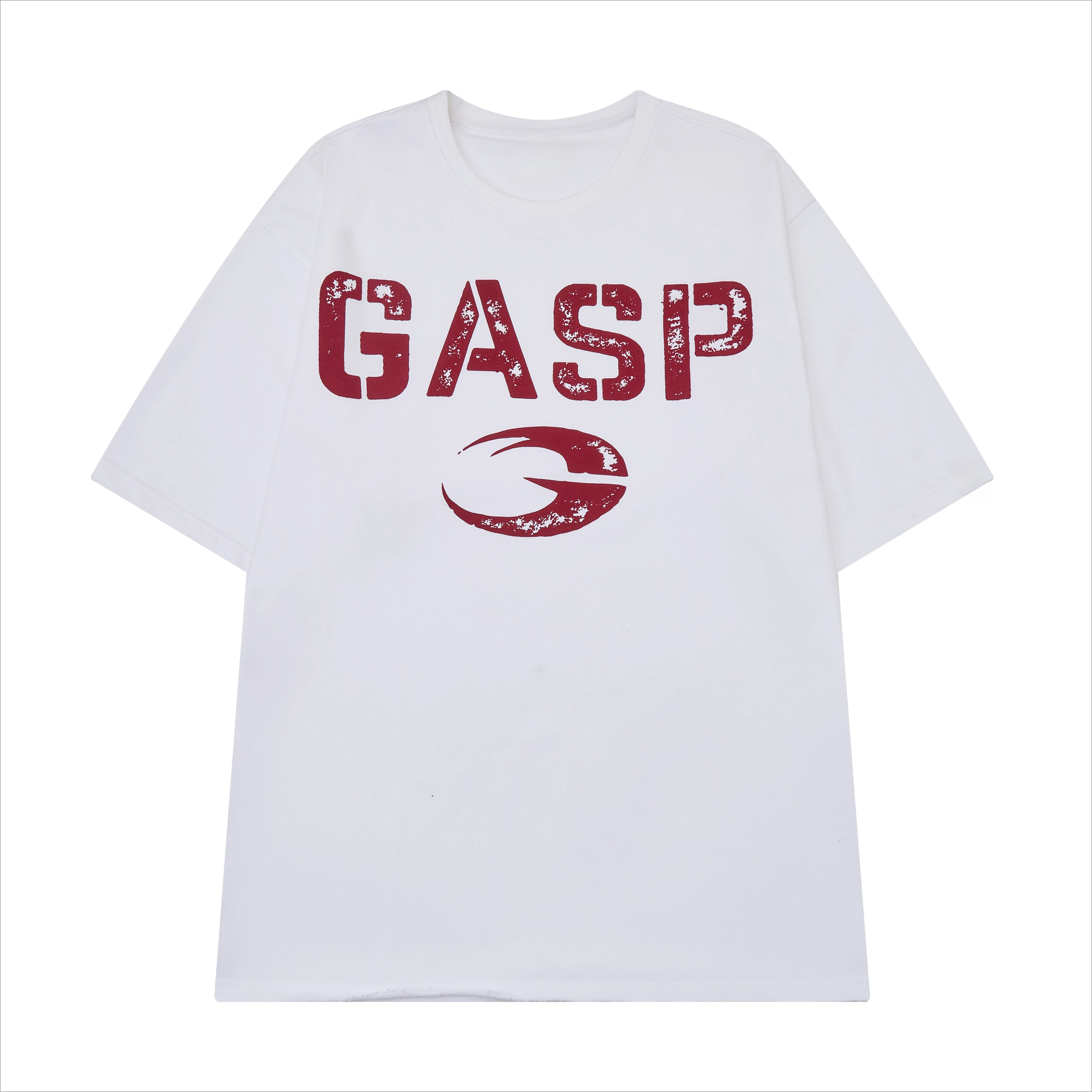 GASP Neue Frühlings- und Sommer-Sportbekleidung, locker geschnitten, große Größen, atmungsaktiv, lässig, kurzärmelig – Detail 3