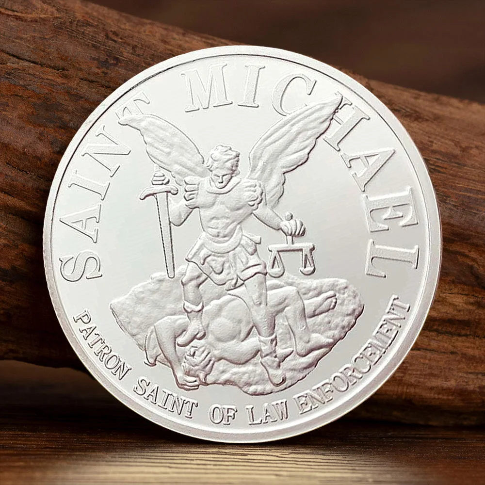 USA Washington State Patrol Silver Plated Souvenir Coin Saint Micheal Commemorative Coins Collectible Gift