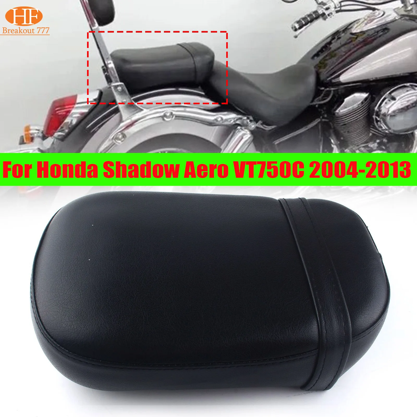 

Motorcycle Rear Pillion Passenger Seat For Honda Shadow Aero VT750C 2004-2010 2011 2012 2013