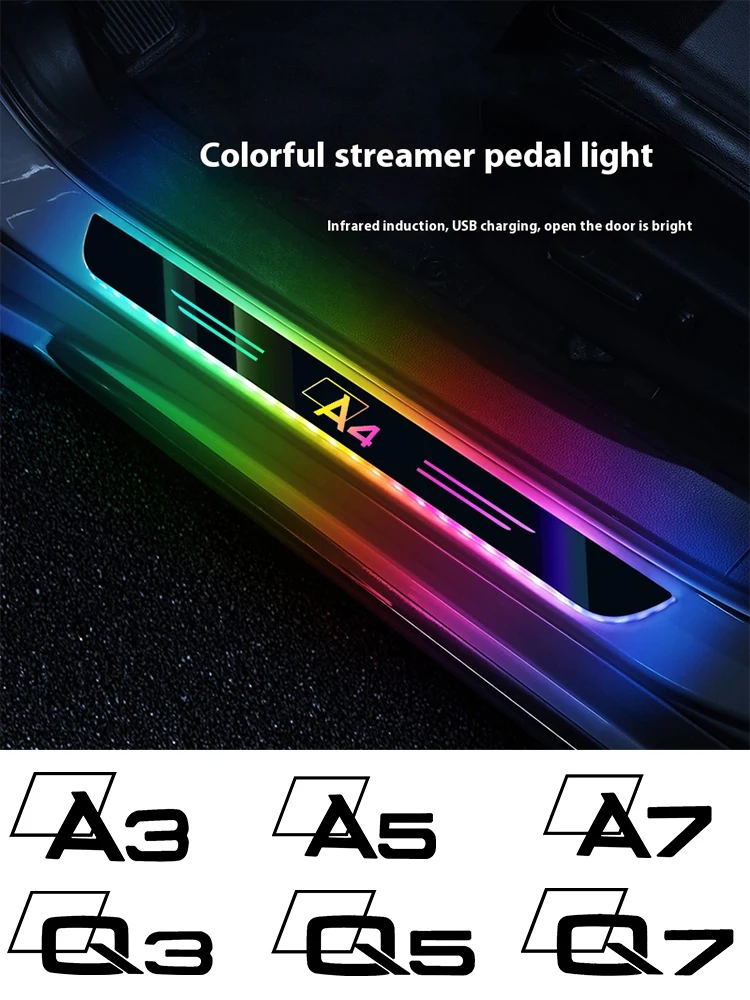 Car LED Wireless Threshold Light For Audi A1 A2 A3 A4 A5 A6 A7 A8 Q2 Q3 Q4 Q5 7 Q8 S3 S4 S5 S6 S7 S8 TT RS3 RS4 RS5 RS6 RS7 RS8