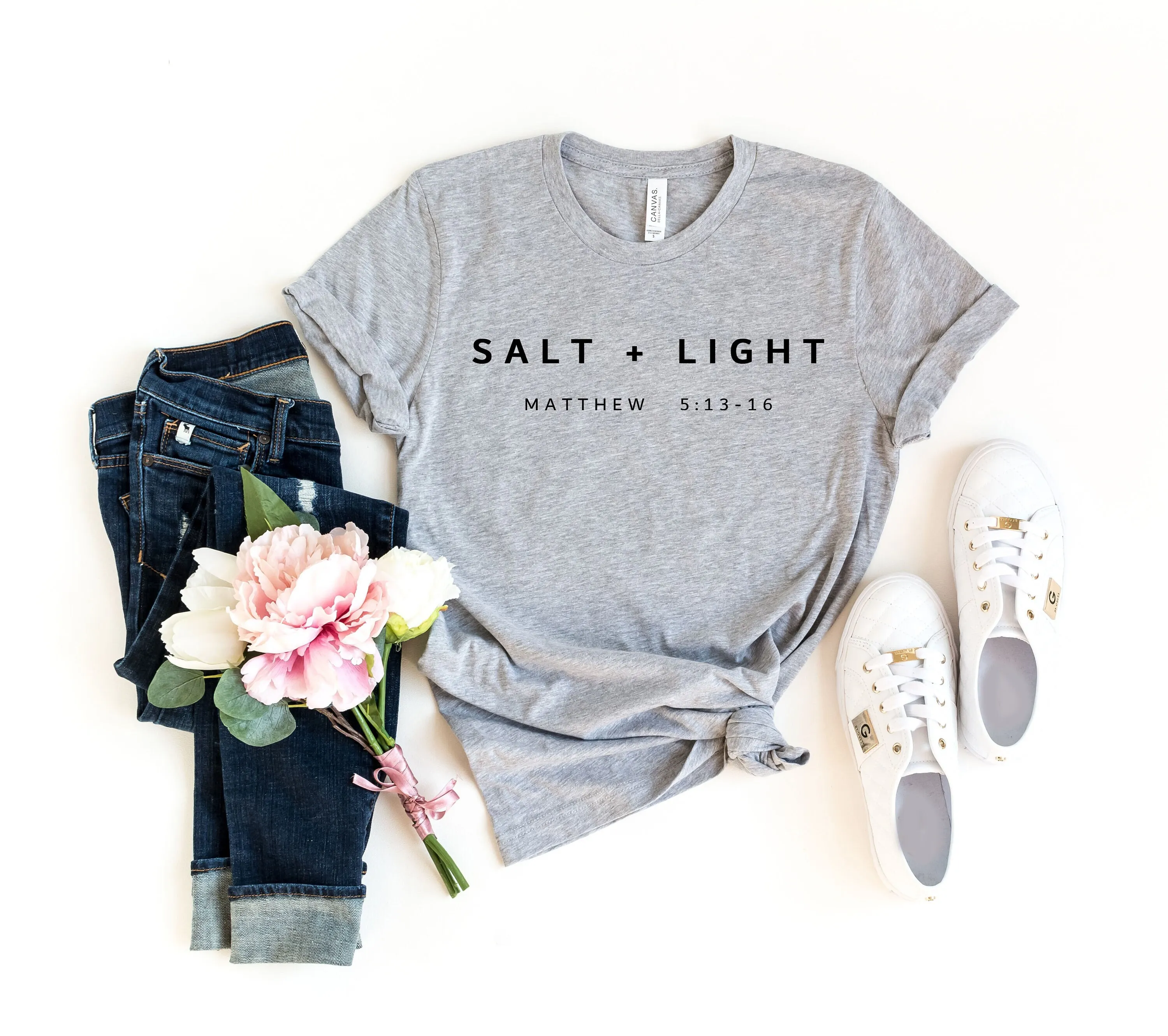 Salt Light Matthew 5 13 T Shirt Bible Verse Christian Apparel And Be Salty Religious