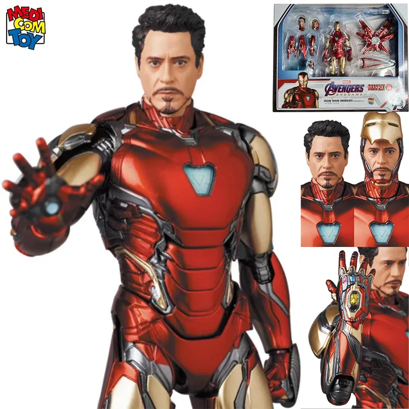 In Stock Original Medicom Toy Avengers Endgame MAFEX No.140 Iron