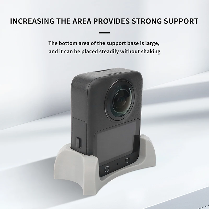 قاعدة مطاطية ناعمة ثابتة مضادة للانزلاق ومضادة للسقوط لقاعدة سطح المكتب الثابتة لكاميرا DJI OSMO 360 أسود/رمادي