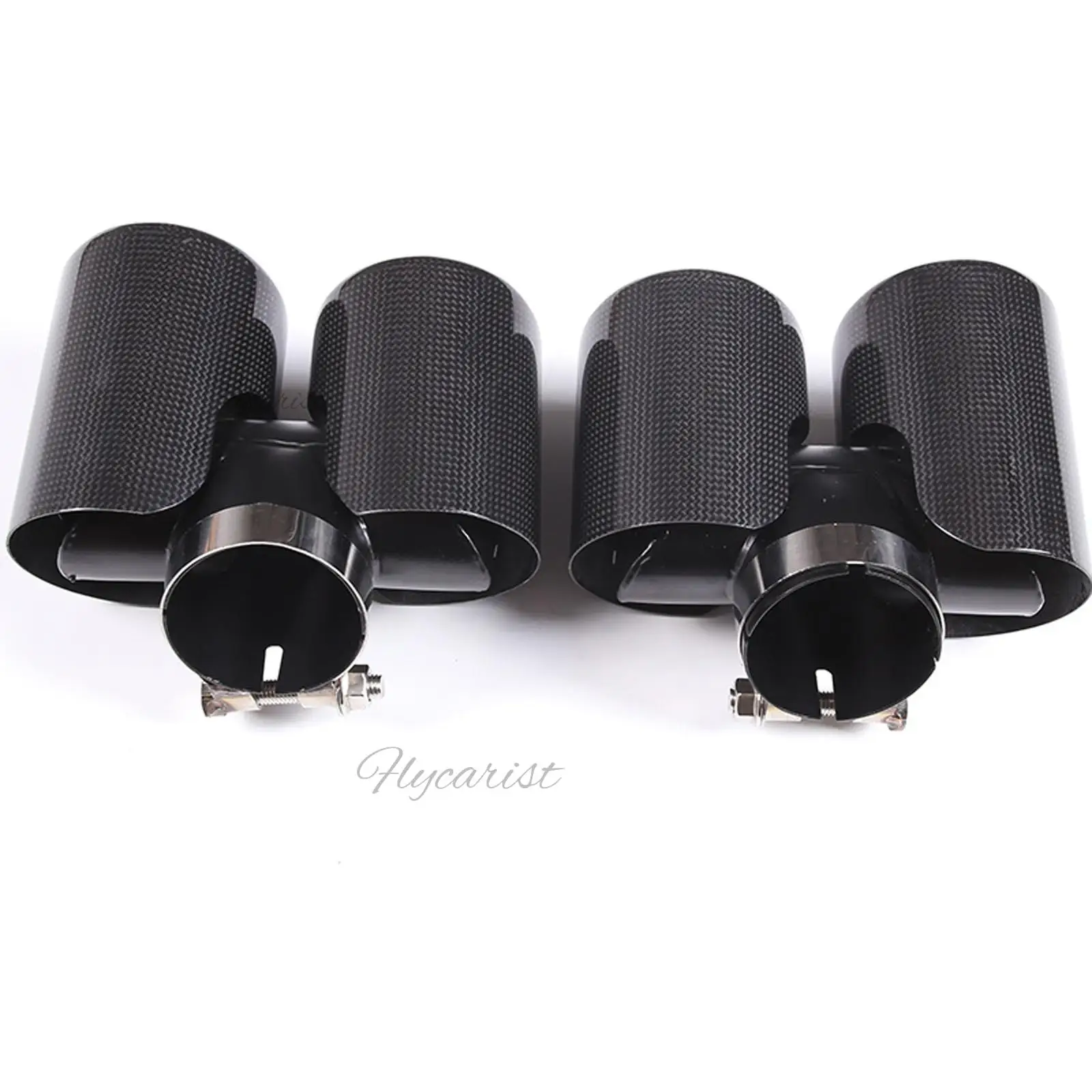 For Land Rover Defender 90 110  2020-2024  Black Dry Real Carbon Fiber Rear Exhaust Pipe Muffler Tips image 5