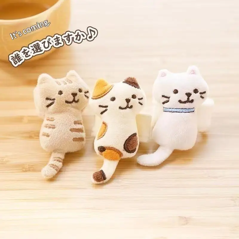 Hot Sale Cute Kitten Plush Bag Pendant Mini Cat Plush Doll Cartoon Plush Doll Bag Charms Soft Animal Stuffed Student Gifts