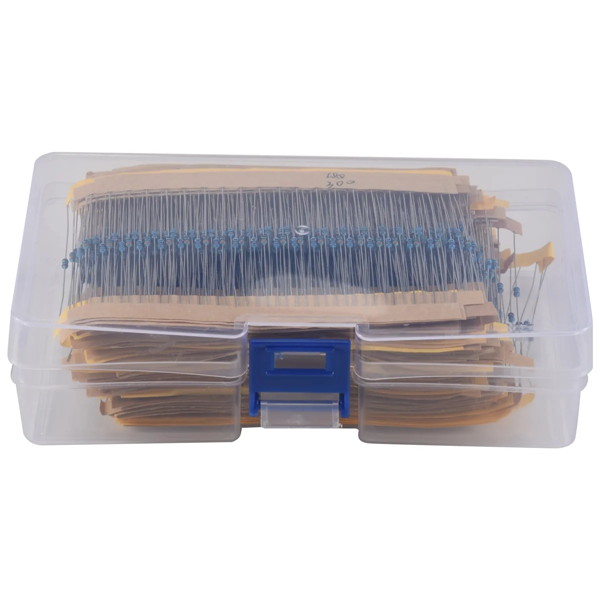 SCLS 2600Pcs 130 Values 1/8W 0.125W 1% Metal Film Resistors Assorted Pack Set Resistors Assortment Kits Fixed Capacitors