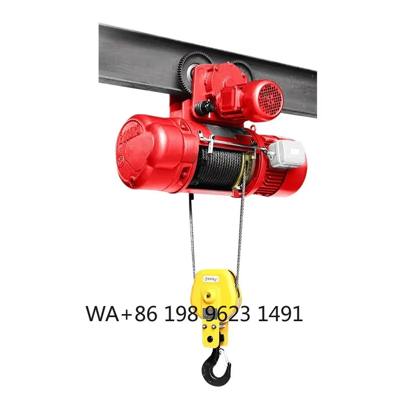 1-3Ton Wire Rope Electric Hoist Small Lifting Crane 6m/9m/12m for Home Construction Industrial Lifting