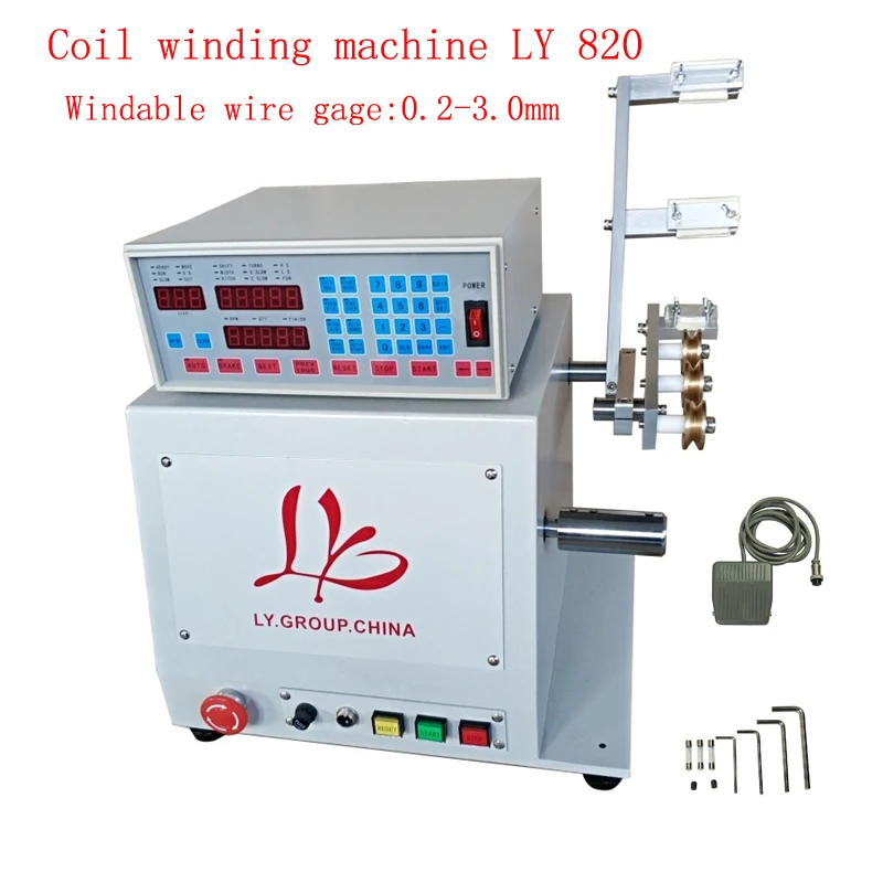 

LY 820 High Quality New Computer C Automatic Coil Winder Winding Machine 0.2-3.0mm Wire 220V/110V 750W