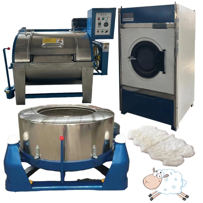 Wool processing machinery dehydrator washing machine with dryer