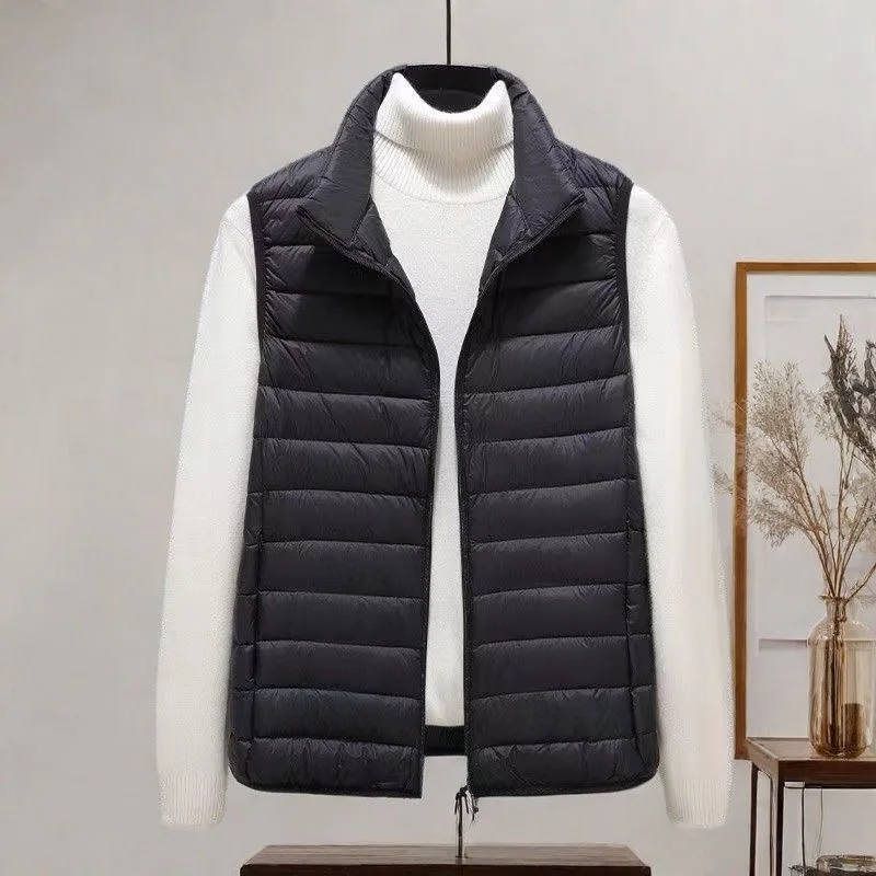 

Мужской легкий пуховый хлопковый жилет свободного покроя, теплый осенне-зимний модный молодежный повседневный жилет, топ