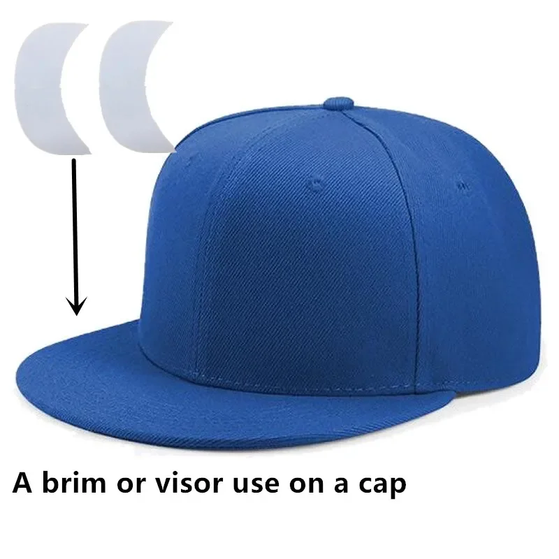 20pcs 5.5x16.2CM  Baseball Cap Visors White Plastic Caps Inserts Wholesale Hap Shaper Making Kit