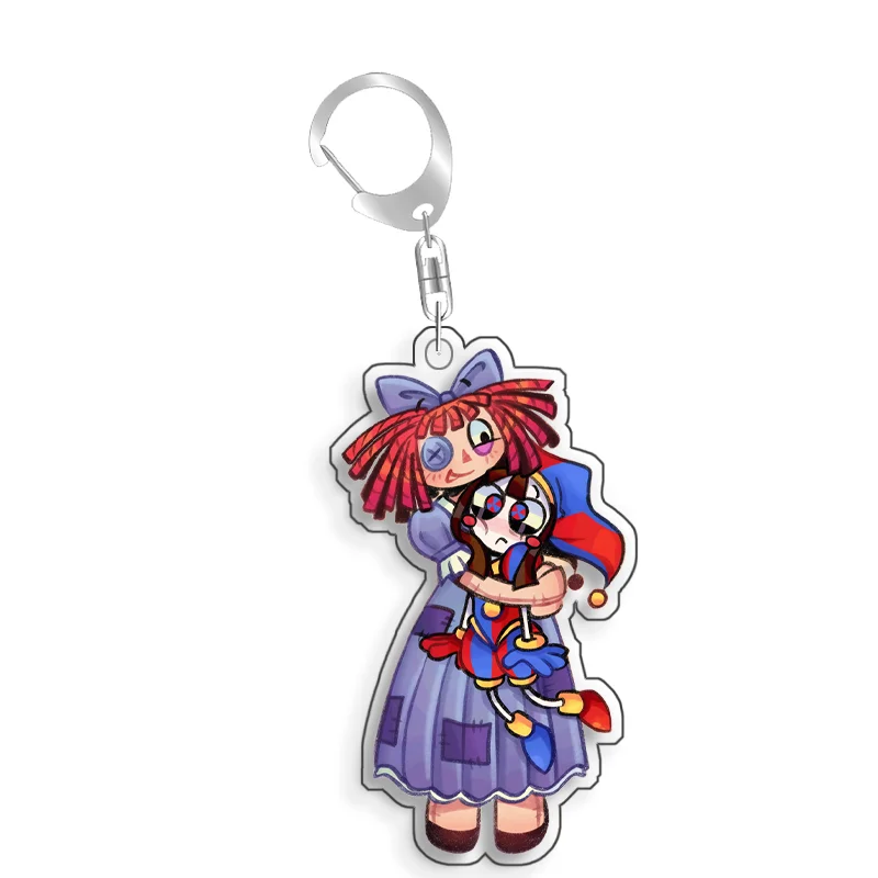 For The Amazing Digital Circus caine Jax Pomni Ragatha Gangle Acrylic Selfmade Cute Cartoon Anime Keychain Pendant Toy Gifts 5cm - view 5